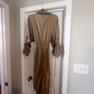 Mable satin button down dress